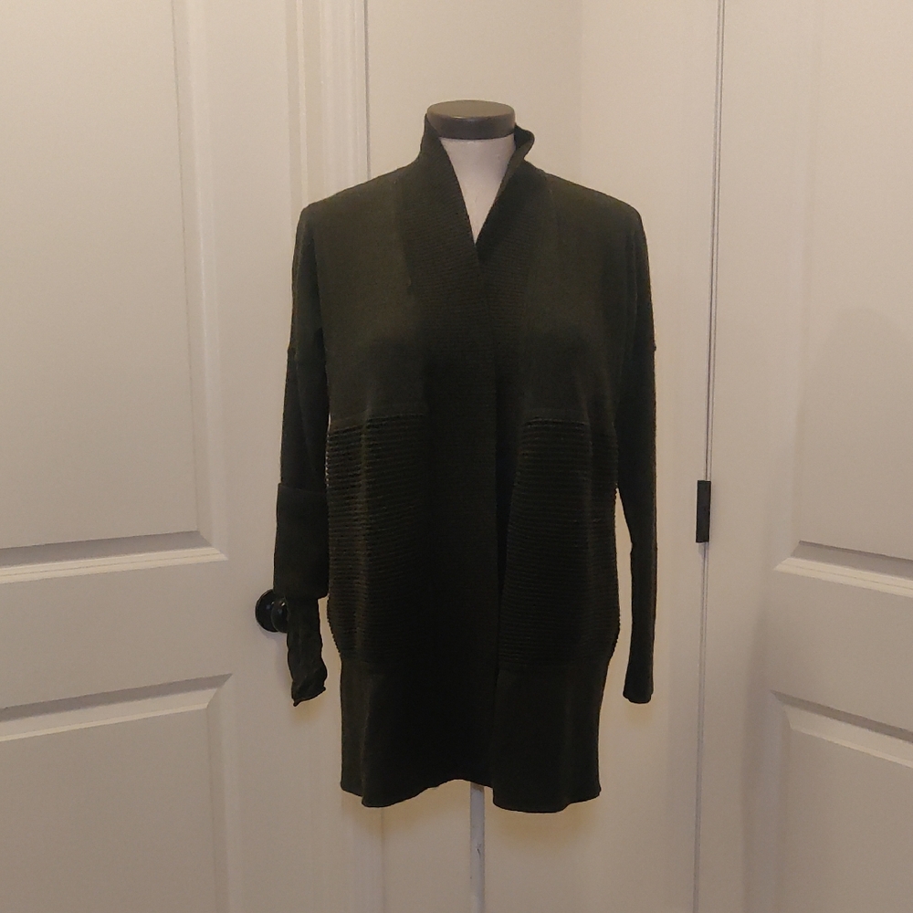 Lululemon Sit in Lotus Wrap Merino Wool Sweater Cardigan Elegant Sz 2